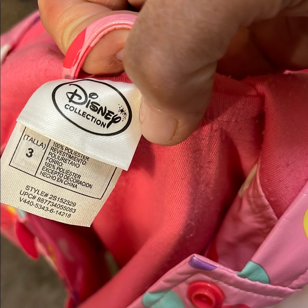 Disney Minnie Mouse Pink Polka Dot Raincoat - Picture 4 of 6